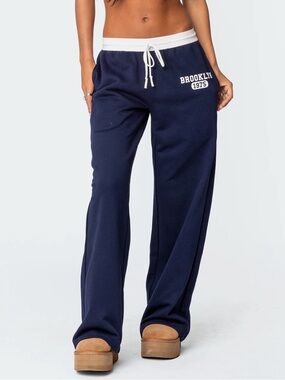 Brooklyn 1975 Navy Wide-Leg Lounge Pants